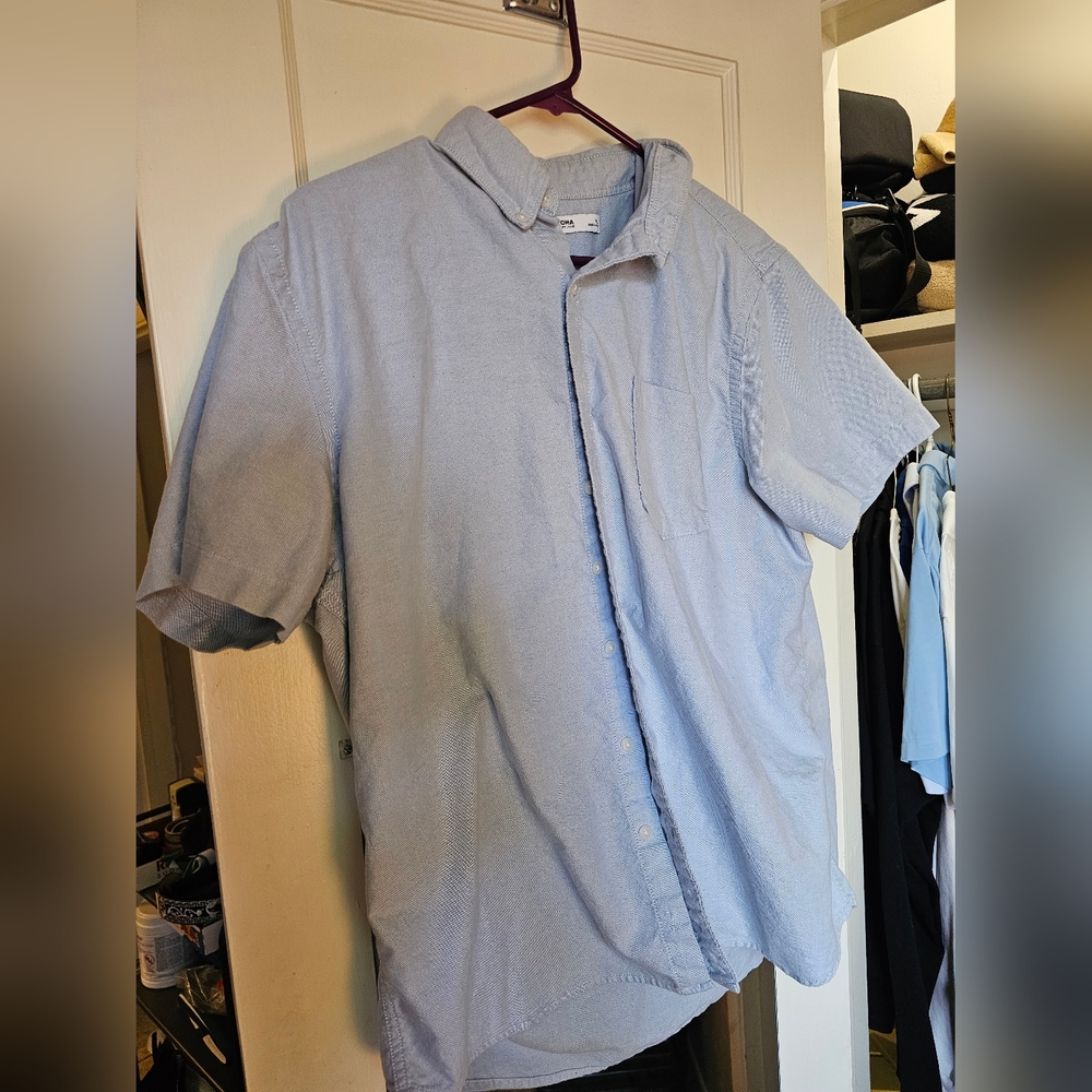 Sonoma Blue Casual Button Down Shirt, XL
